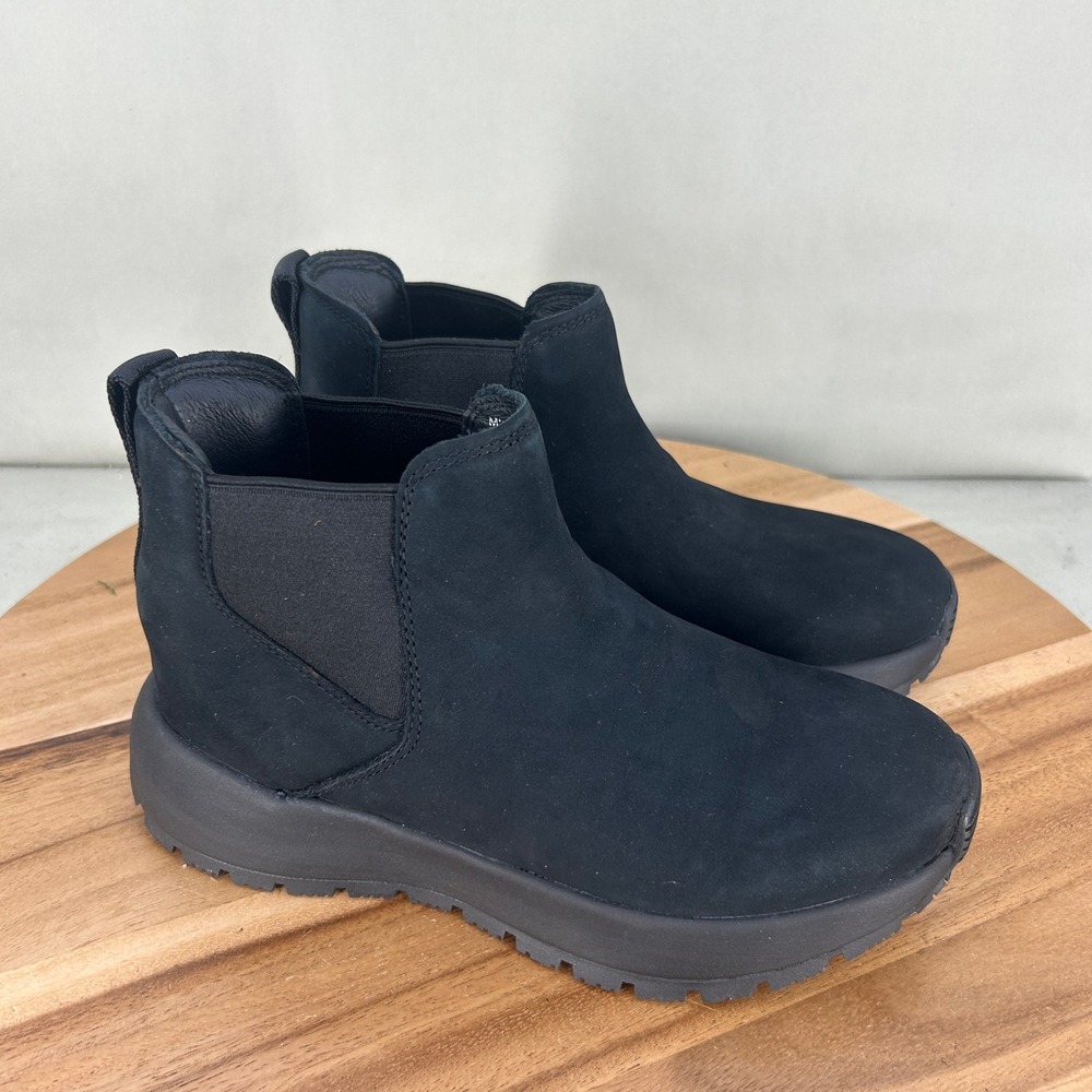 Kizik Juno Hands-Free Chelsea Boot Black Nubuck Leather Womens Size 6